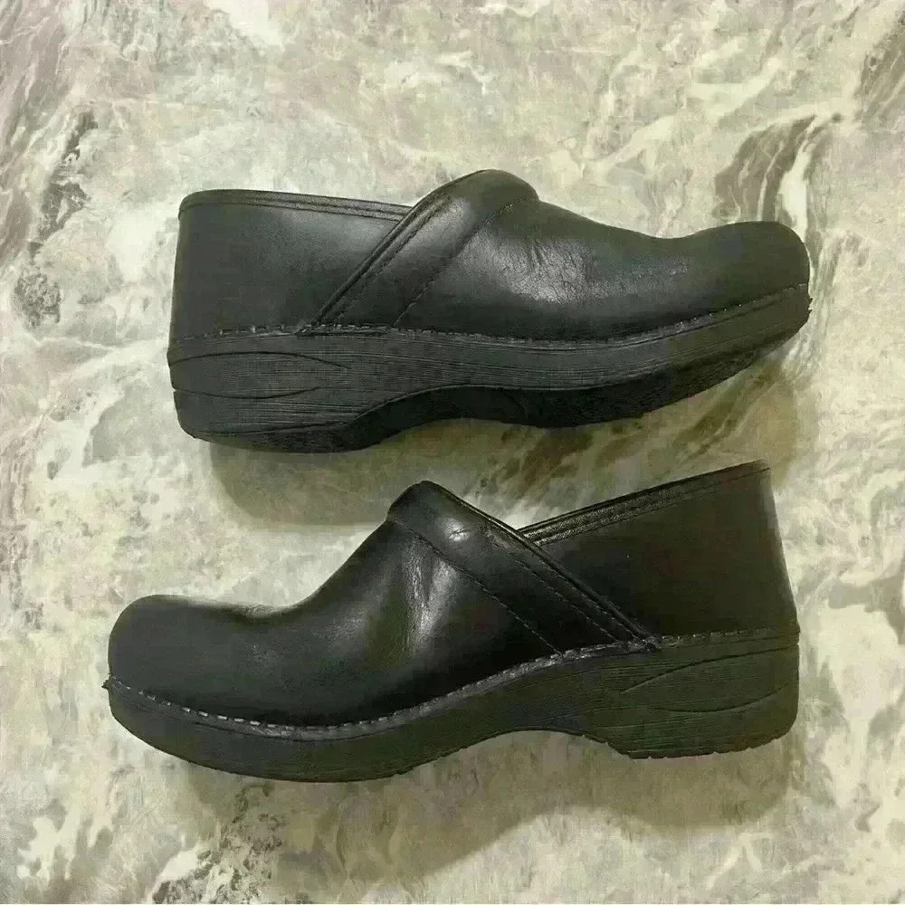 Dansko XP 2.0 Women’s Size US 9.5 EURO 40 Black Leather Shoes Clogs Nurses - Picture 4 of 7